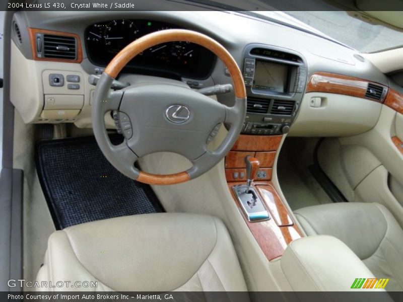 Crystal White / Saddle 2004 Lexus LS 430