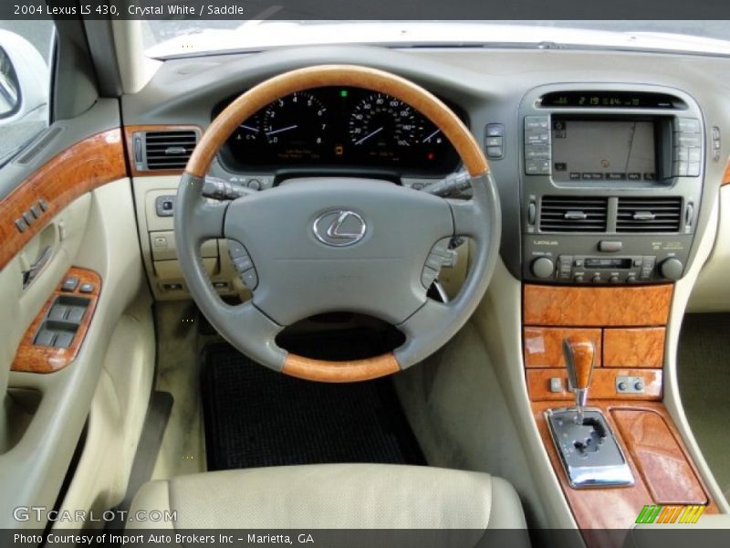 Crystal White / Saddle 2004 Lexus LS 430