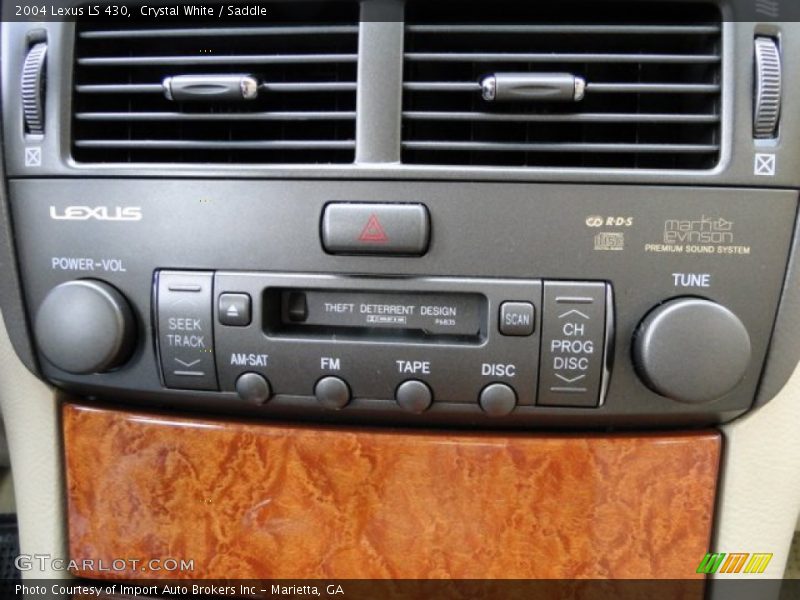Crystal White / Saddle 2004 Lexus LS 430