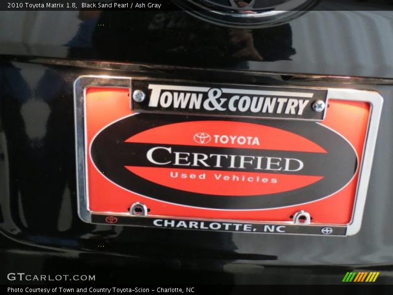 Black Sand Pearl / Ash Gray 2010 Toyota Matrix 1.8