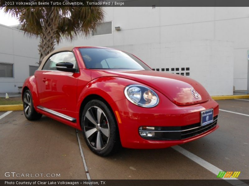 Tornado Red / Beige 2013 Volkswagen Beetle Turbo Convertible