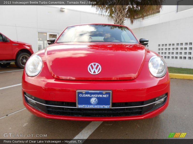 Tornado Red / Beige 2013 Volkswagen Beetle Turbo Convertible