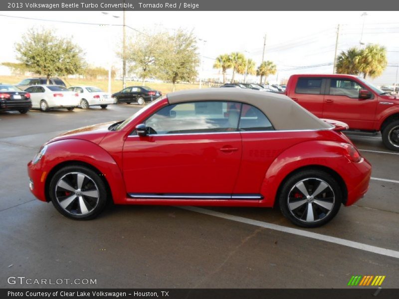 Tornado Red / Beige 2013 Volkswagen Beetle Turbo Convertible