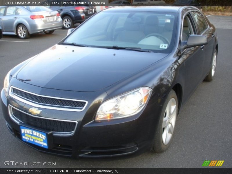 Black Granite Metallic / Titanium 2011 Chevrolet Malibu LS
