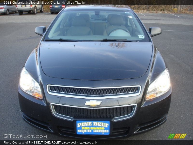 Black Granite Metallic / Titanium 2011 Chevrolet Malibu LS