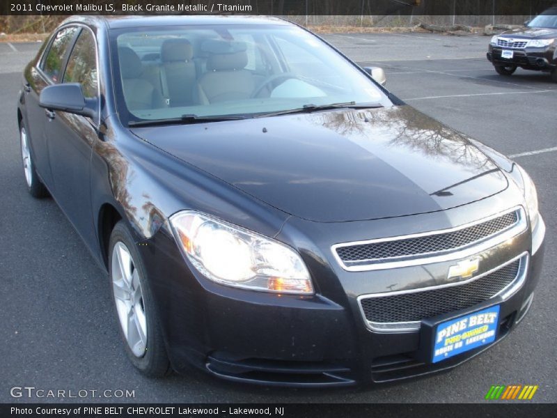 Black Granite Metallic / Titanium 2011 Chevrolet Malibu LS