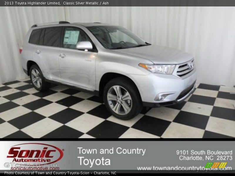 Classic Silver Metallic / Ash 2013 Toyota Highlander Limited