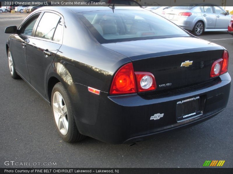 Black Granite Metallic / Titanium 2011 Chevrolet Malibu LS