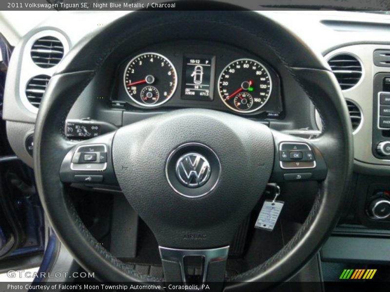 Night Blue Metallic / Charcoal 2011 Volkswagen Tiguan SE