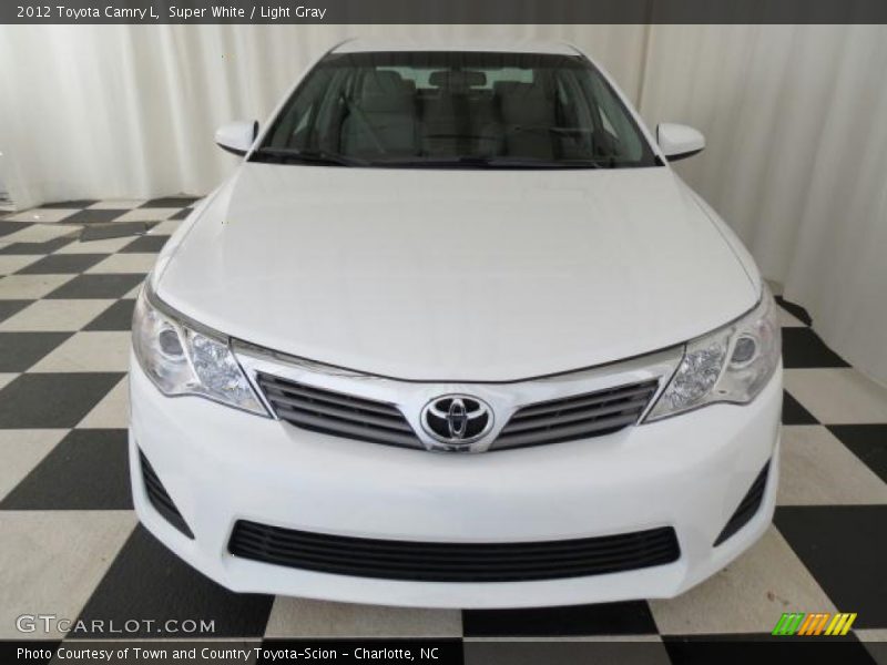 Super White / Light Gray 2012 Toyota Camry L