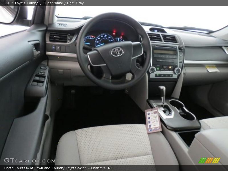Super White / Light Gray 2012 Toyota Camry L