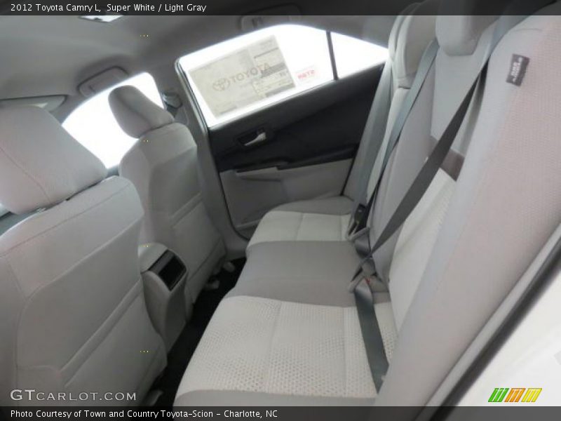 Super White / Light Gray 2012 Toyota Camry L