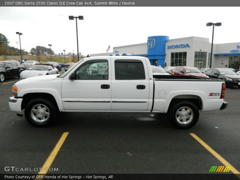 Summit White / Neutral 2007 GMC Sierra 1500 Classic SLE Crew Cab 4x4