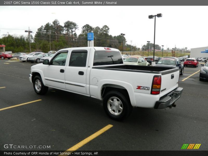 Summit White / Neutral 2007 GMC Sierra 1500 Classic SLE Crew Cab 4x4