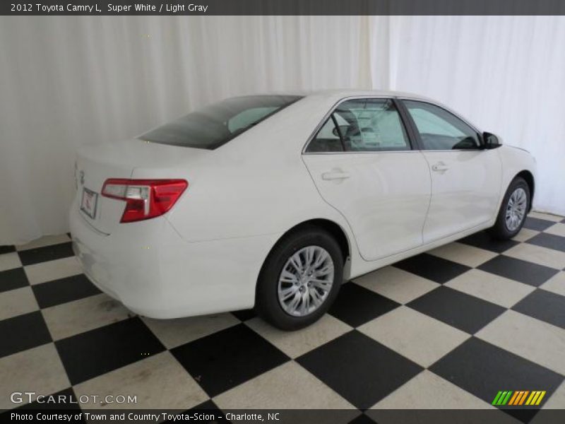 Super White / Light Gray 2012 Toyota Camry L