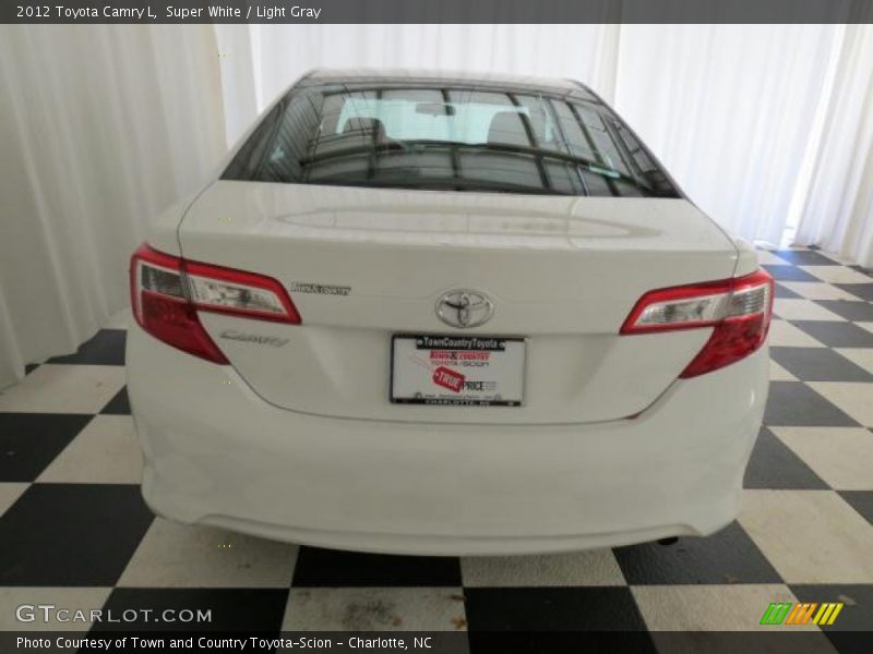 Super White / Light Gray 2012 Toyota Camry L
