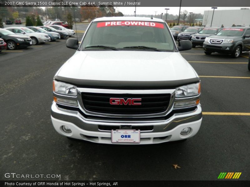 Summit White / Neutral 2007 GMC Sierra 1500 Classic SLE Crew Cab 4x4