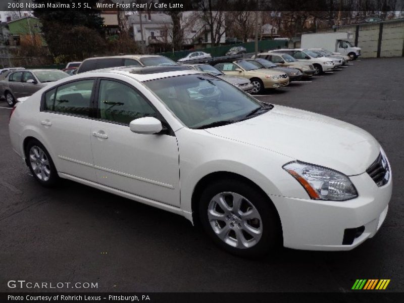 Winter Frost Pearl / Cafe Latte 2008 Nissan Maxima 3.5 SL