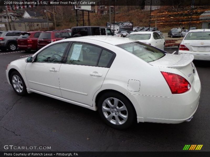 Winter Frost Pearl / Cafe Latte 2008 Nissan Maxima 3.5 SL