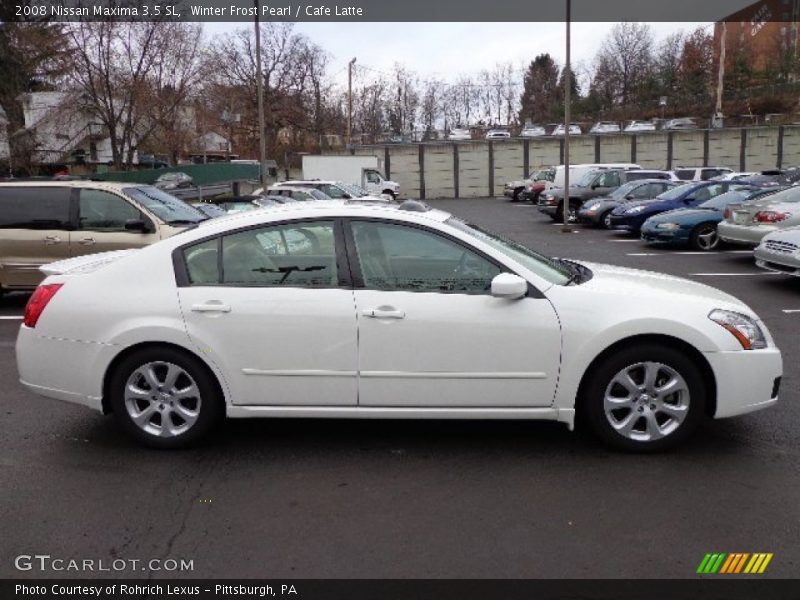 Winter Frost Pearl / Cafe Latte 2008 Nissan Maxima 3.5 SL
