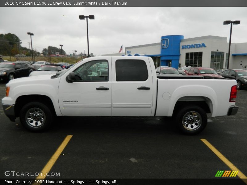 Summit White / Dark Titanium 2010 GMC Sierra 1500 SL Crew Cab