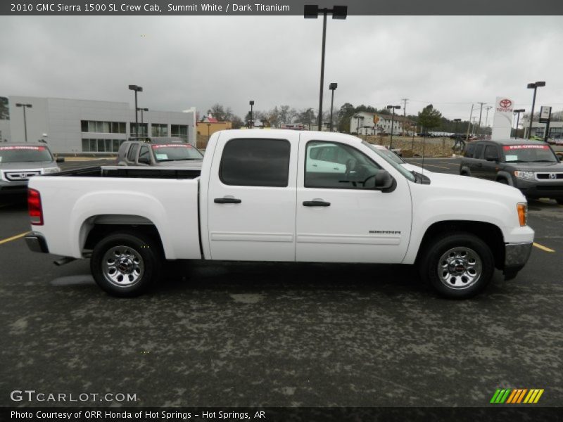 Summit White / Dark Titanium 2010 GMC Sierra 1500 SL Crew Cab