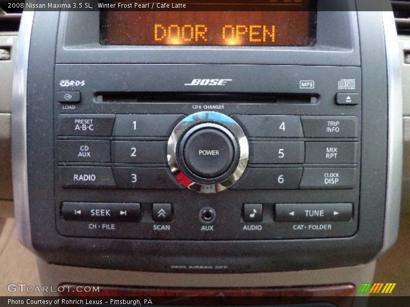Winter Frost Pearl / Cafe Latte 2008 Nissan Maxima 3.5 SL
