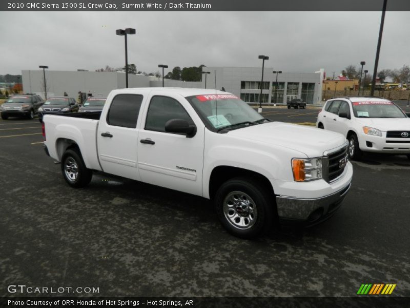 Summit White / Dark Titanium 2010 GMC Sierra 1500 SL Crew Cab