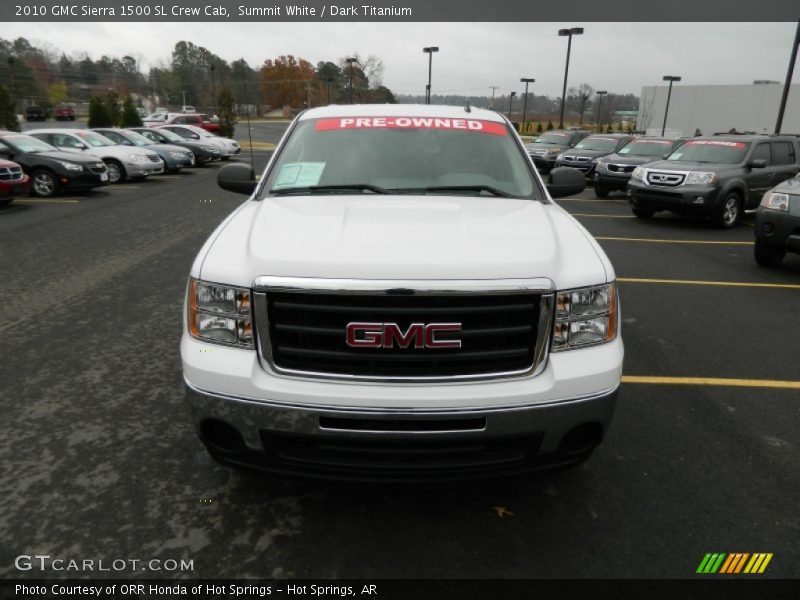 Summit White / Dark Titanium 2010 GMC Sierra 1500 SL Crew Cab