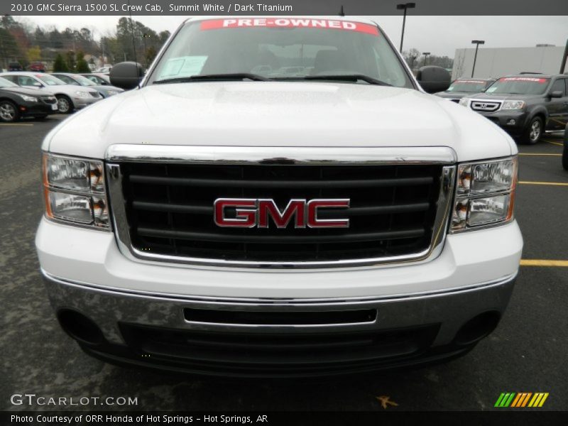 Summit White / Dark Titanium 2010 GMC Sierra 1500 SL Crew Cab