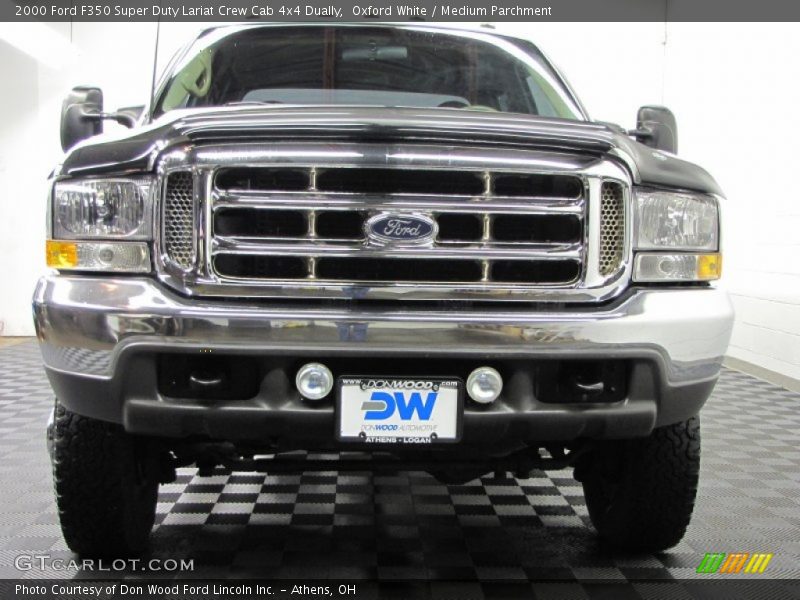 Oxford White / Medium Parchment 2000 Ford F350 Super Duty Lariat Crew Cab 4x4 Dually