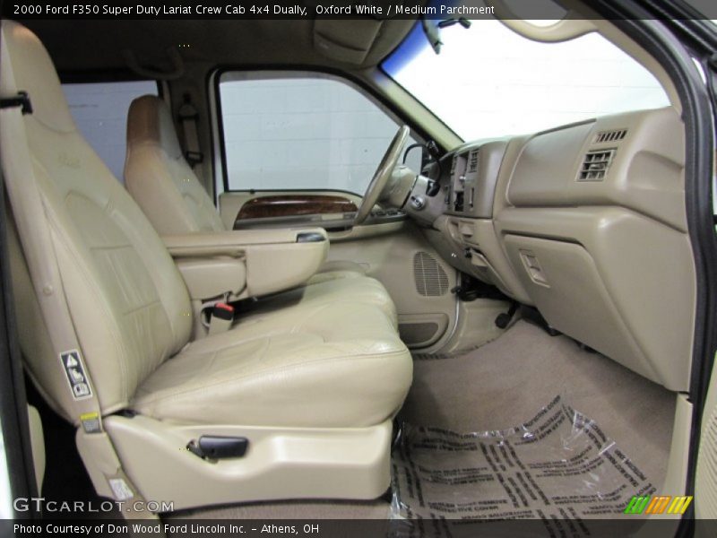 Oxford White / Medium Parchment 2000 Ford F350 Super Duty Lariat Crew Cab 4x4 Dually