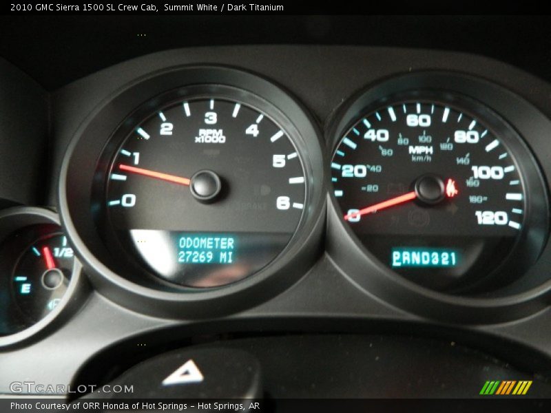 Summit White / Dark Titanium 2010 GMC Sierra 1500 SL Crew Cab