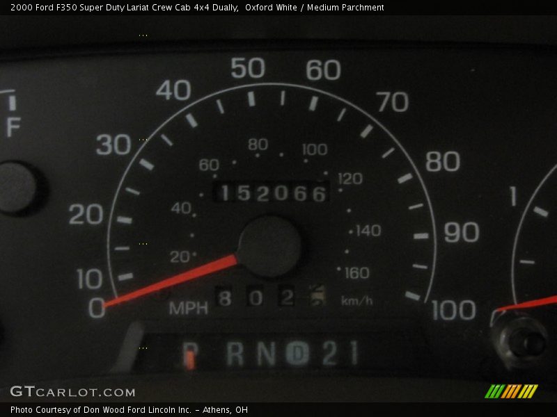 Oxford White / Medium Parchment 2000 Ford F350 Super Duty Lariat Crew Cab 4x4 Dually
