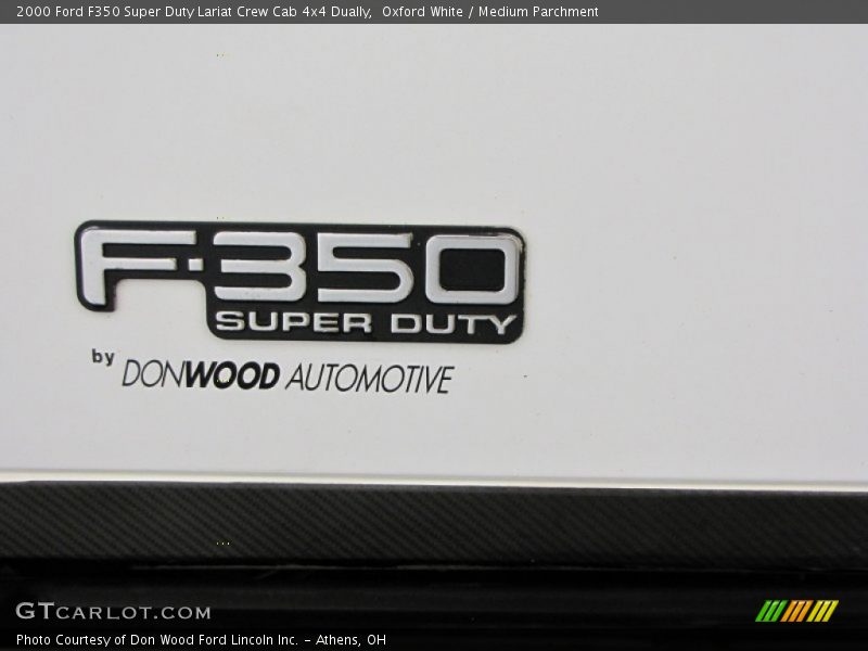 Oxford White / Medium Parchment 2000 Ford F350 Super Duty Lariat Crew Cab 4x4 Dually