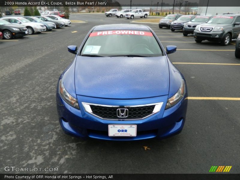 Belize Blue Pearl / Ivory 2009 Honda Accord EX-L Coupe