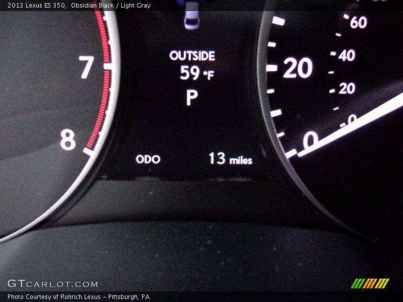 Obsidian Black / Light Gray 2013 Lexus ES 350