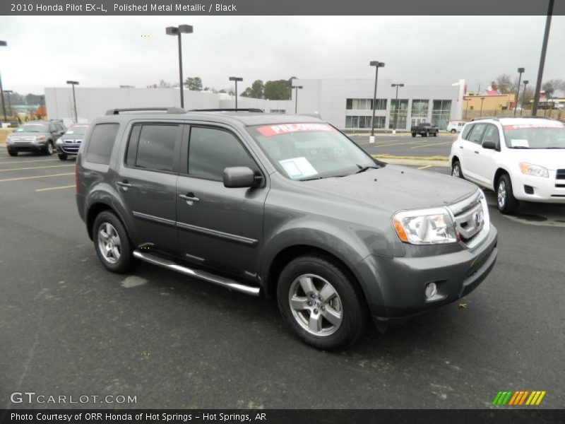Polished Metal Metallic / Black 2010 Honda Pilot EX-L