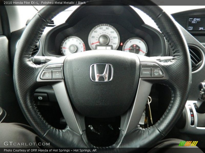 Polished Metal Metallic / Black 2010 Honda Pilot EX-L