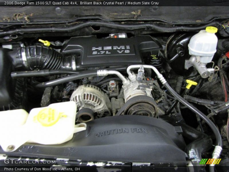 Brilliant Black Crystal Pearl / Medium Slate Gray 2006 Dodge Ram 1500 SLT Quad Cab 4x4