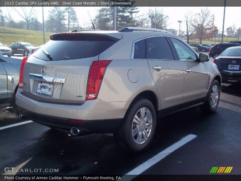 Silver Coast Metallic / Shale/Brownstone 2013 Cadillac SRX Luxury AWD