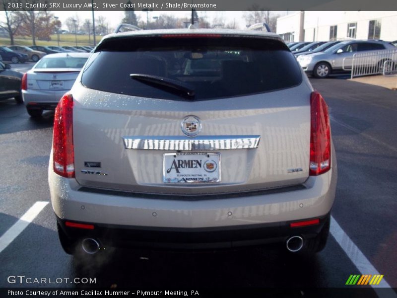 Silver Coast Metallic / Shale/Brownstone 2013 Cadillac SRX Luxury AWD
