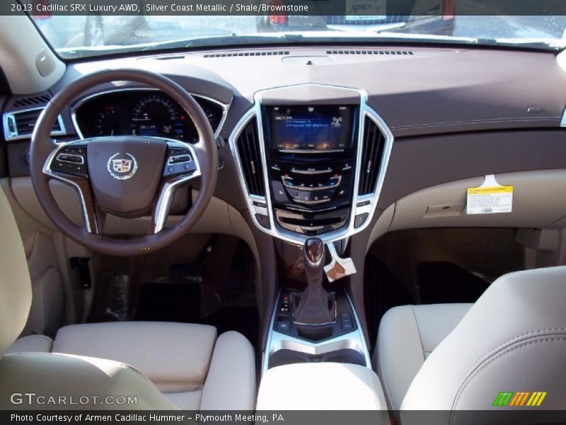 Silver Coast Metallic / Shale/Brownstone 2013 Cadillac SRX Luxury AWD