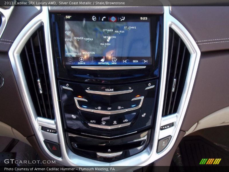 Silver Coast Metallic / Shale/Brownstone 2013 Cadillac SRX Luxury AWD