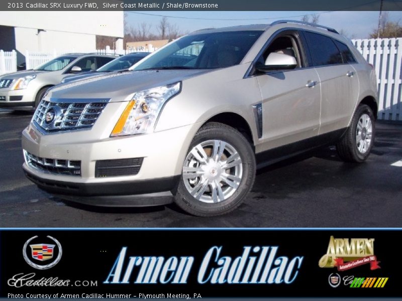 Silver Coast Metallic / Shale/Brownstone 2013 Cadillac SRX Luxury FWD