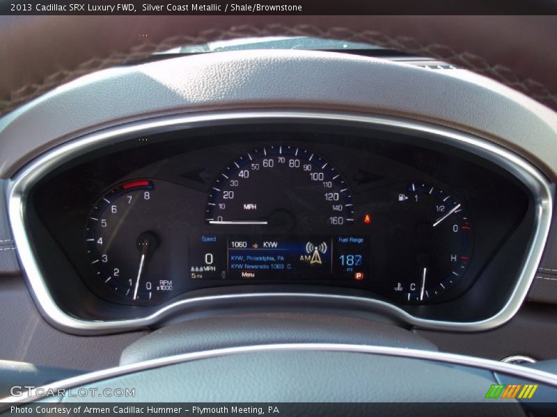 Silver Coast Metallic / Shale/Brownstone 2013 Cadillac SRX Luxury FWD