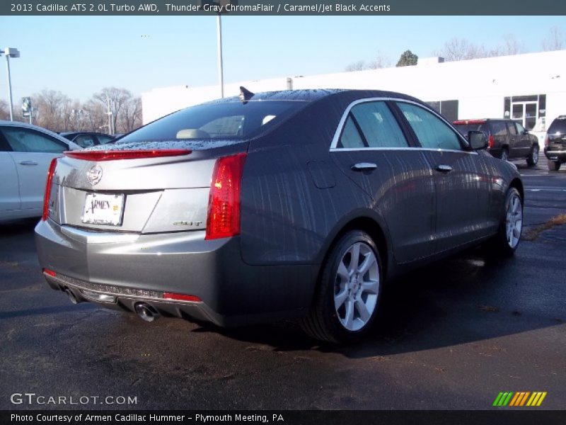 Thunder Gray ChromaFlair / Caramel/Jet Black Accents 2013 Cadillac ATS 2.0L Turbo AWD