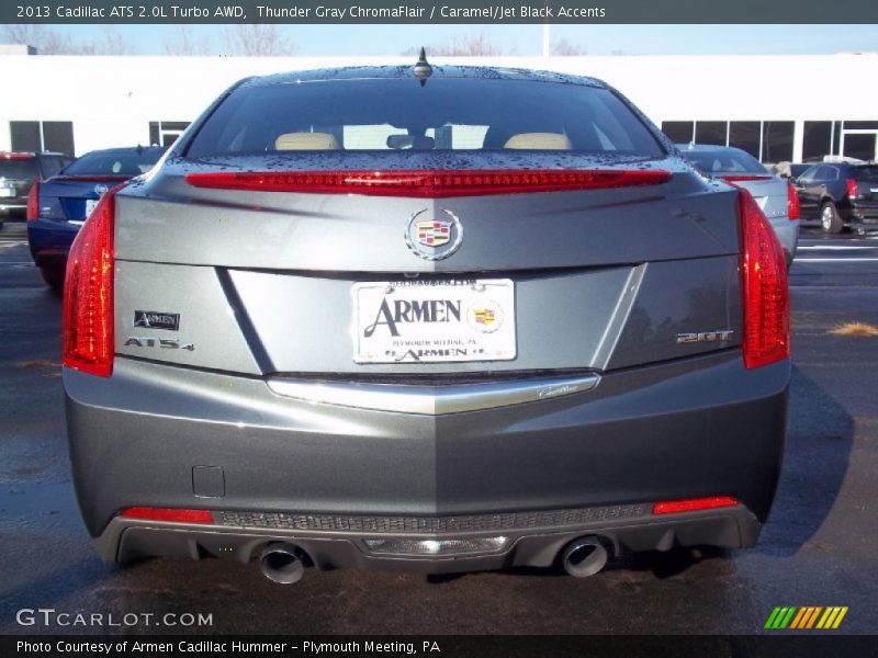 Thunder Gray ChromaFlair / Caramel/Jet Black Accents 2013 Cadillac ATS 2.0L Turbo AWD