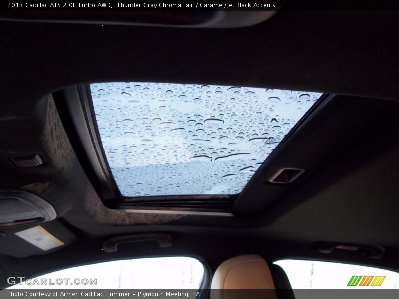 Thunder Gray ChromaFlair / Caramel/Jet Black Accents 2013 Cadillac ATS 2.0L Turbo AWD