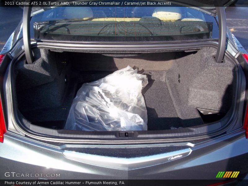Thunder Gray ChromaFlair / Caramel/Jet Black Accents 2013 Cadillac ATS 2.0L Turbo AWD